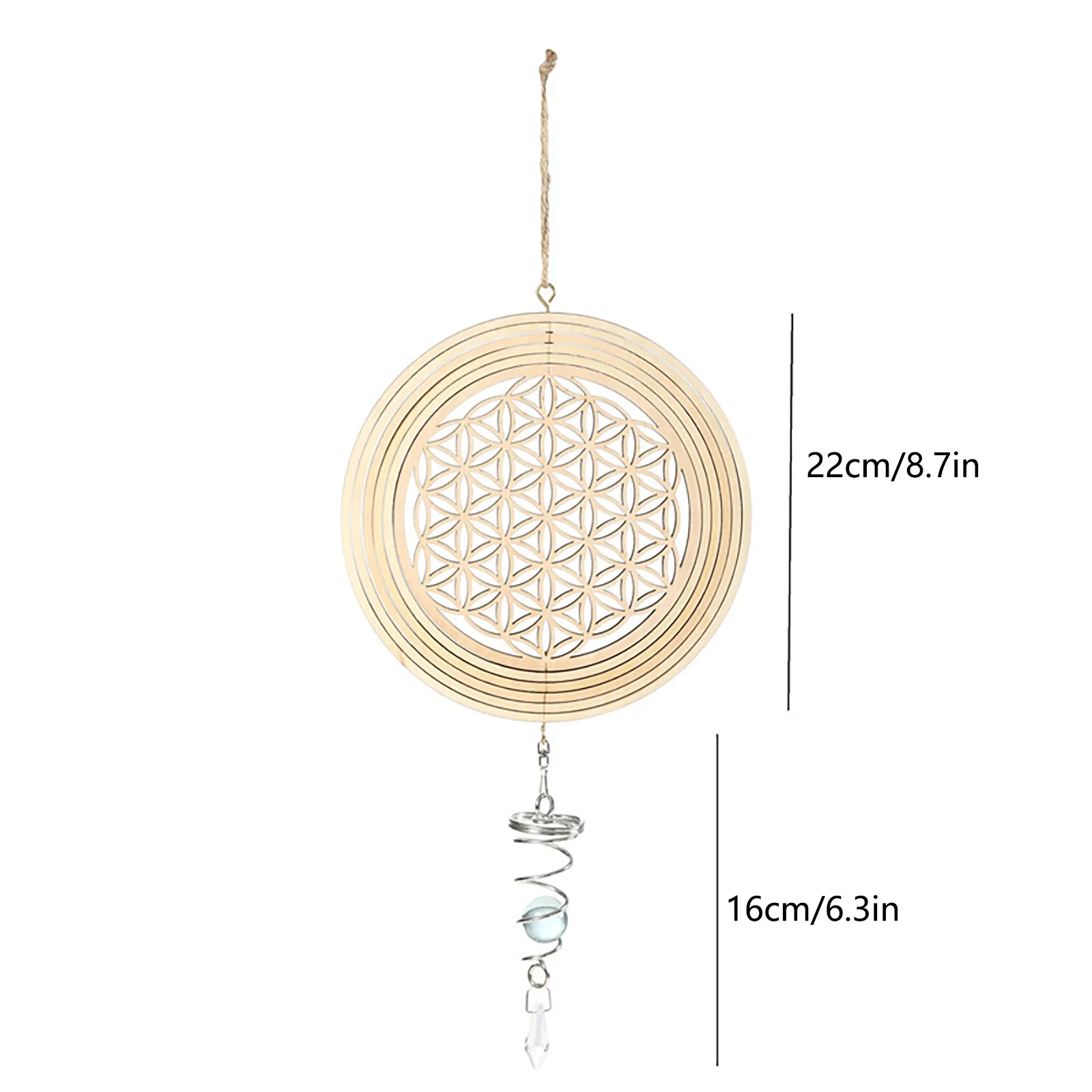 

Wooden Tree Of Life Wind Chimes Flower Of Life Meditation Yoga Wall Decoration Yard Garden Decor Adornos Jardin Exterior