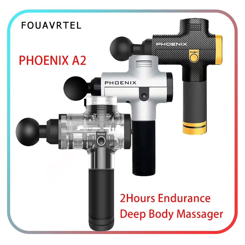 Phoenix A2 электронный массажный пистолет терапевтический массажер для тела Профессиональный Массажный пистолет для мышц высокочастотное массажное устройство