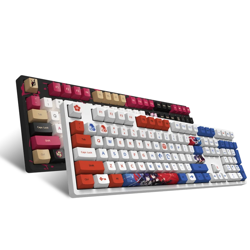 preço Akko 3108v2 Honkai Impact 3 Co-marcado Com Fio Teclado Mecânico Xier · Gêmeos Bigan Versão Personalizada Yae Sakura Pbt Keycap