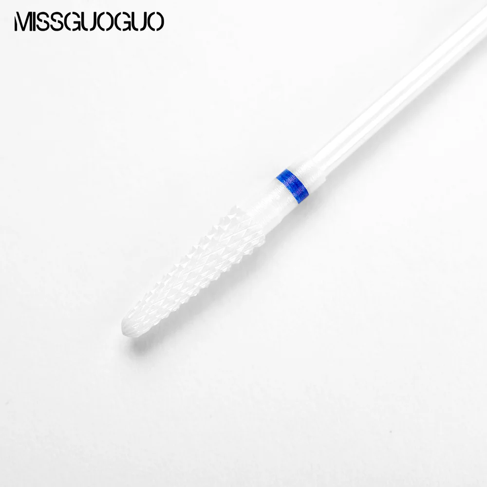 Missguoguo 1pc Medium Ceramic drill bits for nails Polish Cuticle Burr Electric Milling Cutters Manicure Drill Accessories | Красота и