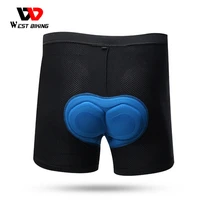 west biking cycling shorts 3d padded gel breathable bermuda ciclismo tight fitness sports underwear black bicycle bike shorts
