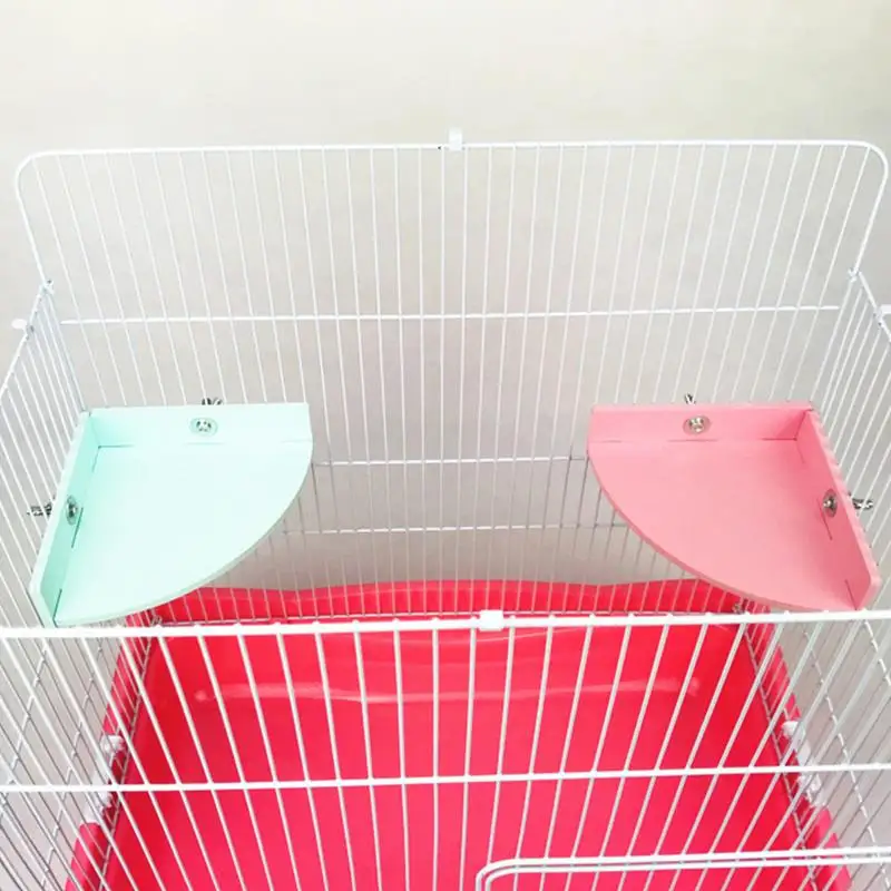 

Pet Hamster Stand Platform Cage Fan-Shaped Corner DIY Bird Rack Perches Rack Small Hamsters Gerbils Mice Climbing Playing Toys