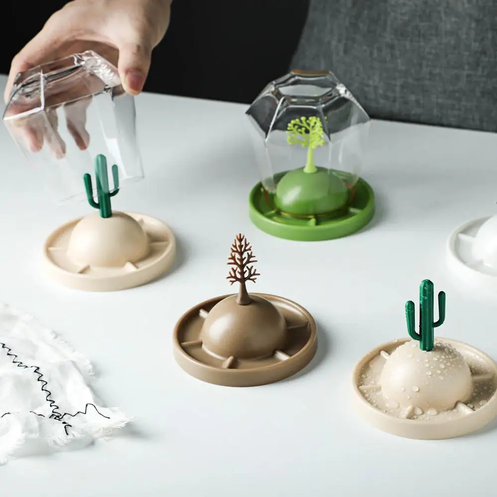 4 шт. декоративные стеклянные полки для чашек|Полки и держатели| |