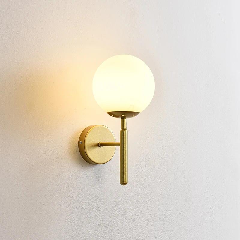 Декоративная настенная лампа в скандинавском стиле черная круглая комнатная