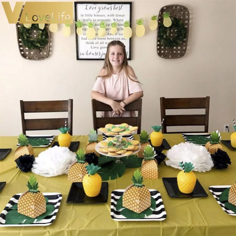 6 шт. бумажные коробки с ананасами для конфет | Дом и сад