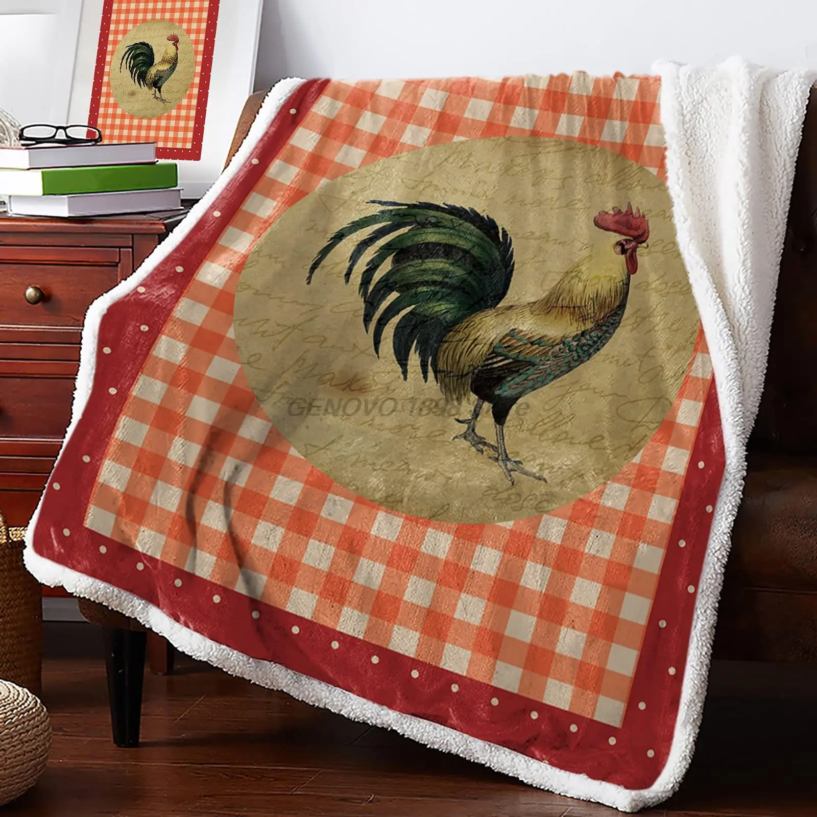 

Luxury Fleece Throw Blanket for Couch, Thick Fuzzy Fluffy Soft Cozy Bed Blanket, Reversible Sherpa Fleece Blanket for Sofa Chai