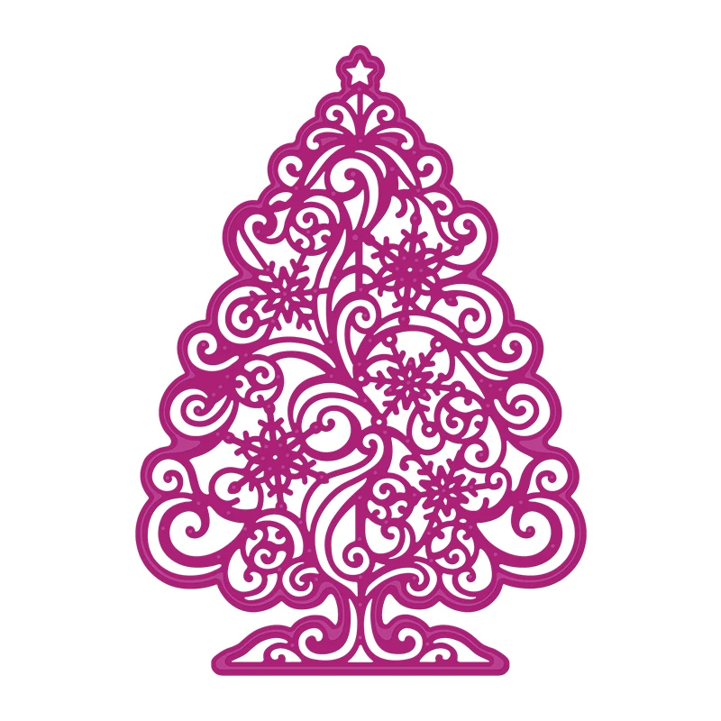 Лидер продаж 2020 металлические штампы для тиснения рождественской елки звезды