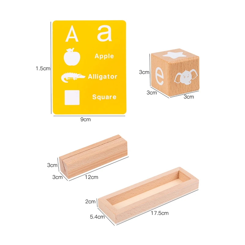 

Baby Wooden Toy Spelling English Word Game Letters Cardboard Montessori Teaching Aids Spell Word Building Blocks For Kids Gift