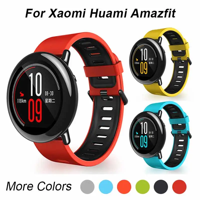 

For Xiaomi Huami Amazfit Bip BIT PACE Lite Youth Smart Watch Replacement Band Smartwatch 22mm Sports Silicone Wrist Strap Bands