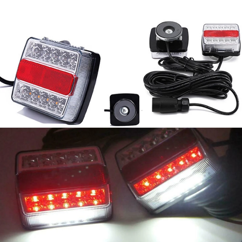 

1 комплект, 12 В, комплект фасветильник для прицепа, задний фонарь, освещение для прицепа, Освещение номерного знака, лампа светильник грузови...