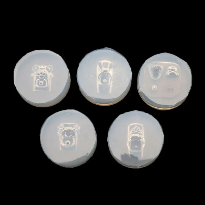 

5Pcs Handmade 3D Beanies Sleepy Doll Silicone Mold Mini Resin Carving Mold Nail Art Templates Jewelry Making Tools