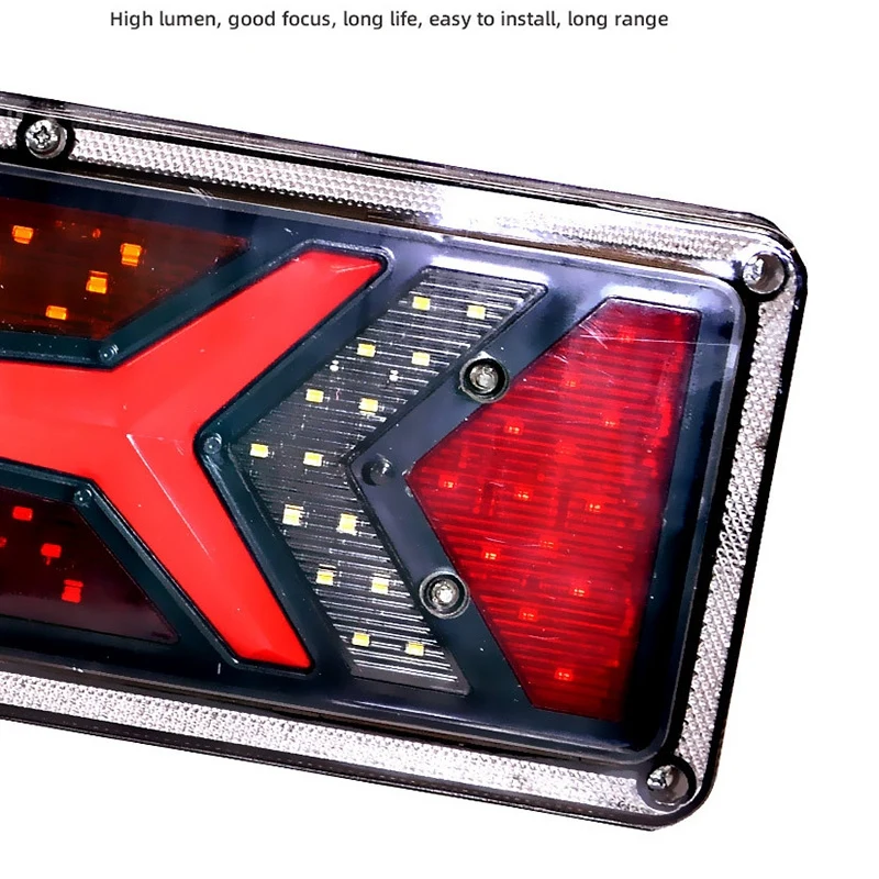 

2 PCS Waterproof 24V LED Tail Lights Trailer Truck Stop Rear Auto Car Signal Lamp Caution Lights