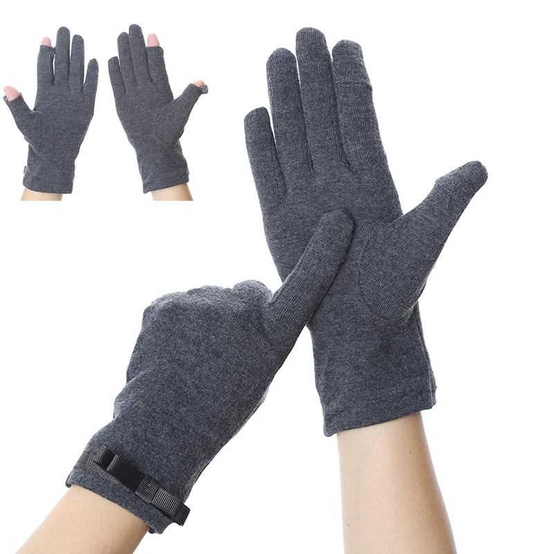 

Женские эластичные перчатки без пальцев, эластичные мягкие однотонные перчатки с сенсорным экраном, Осень-зима 2019