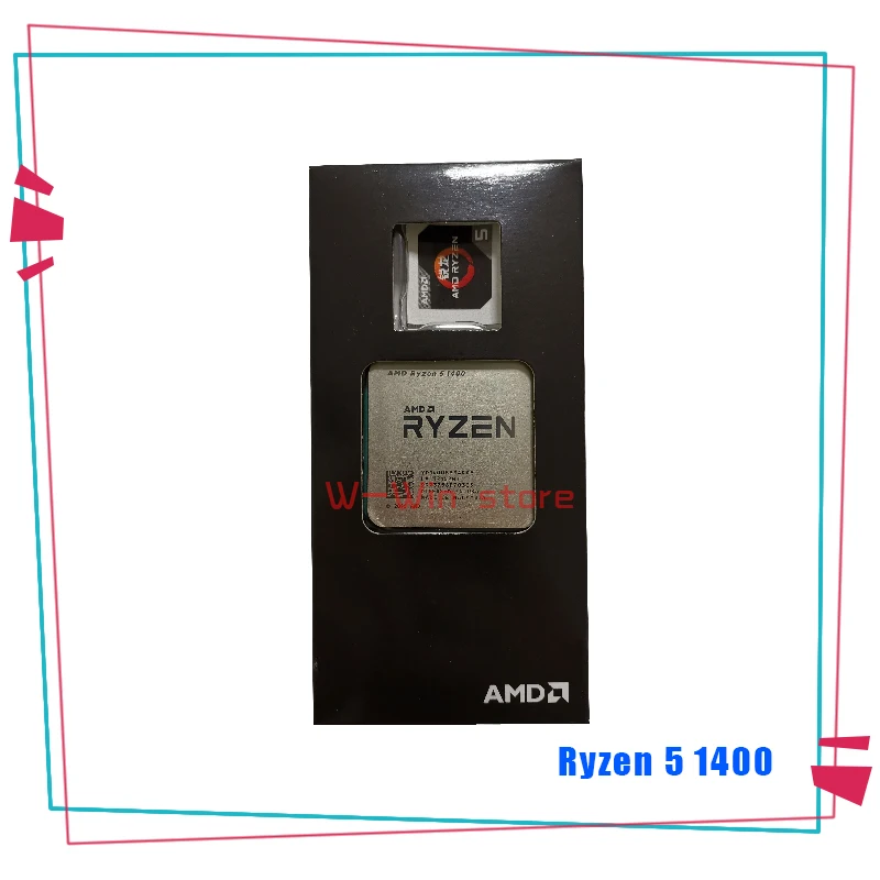 Процессор AMD Ryzen 5 1400 R5 1400 3,2 ГГц четырехъядерный процессор YD1400BBM4KAE разъем AM4 с охлаждающим вентилятором