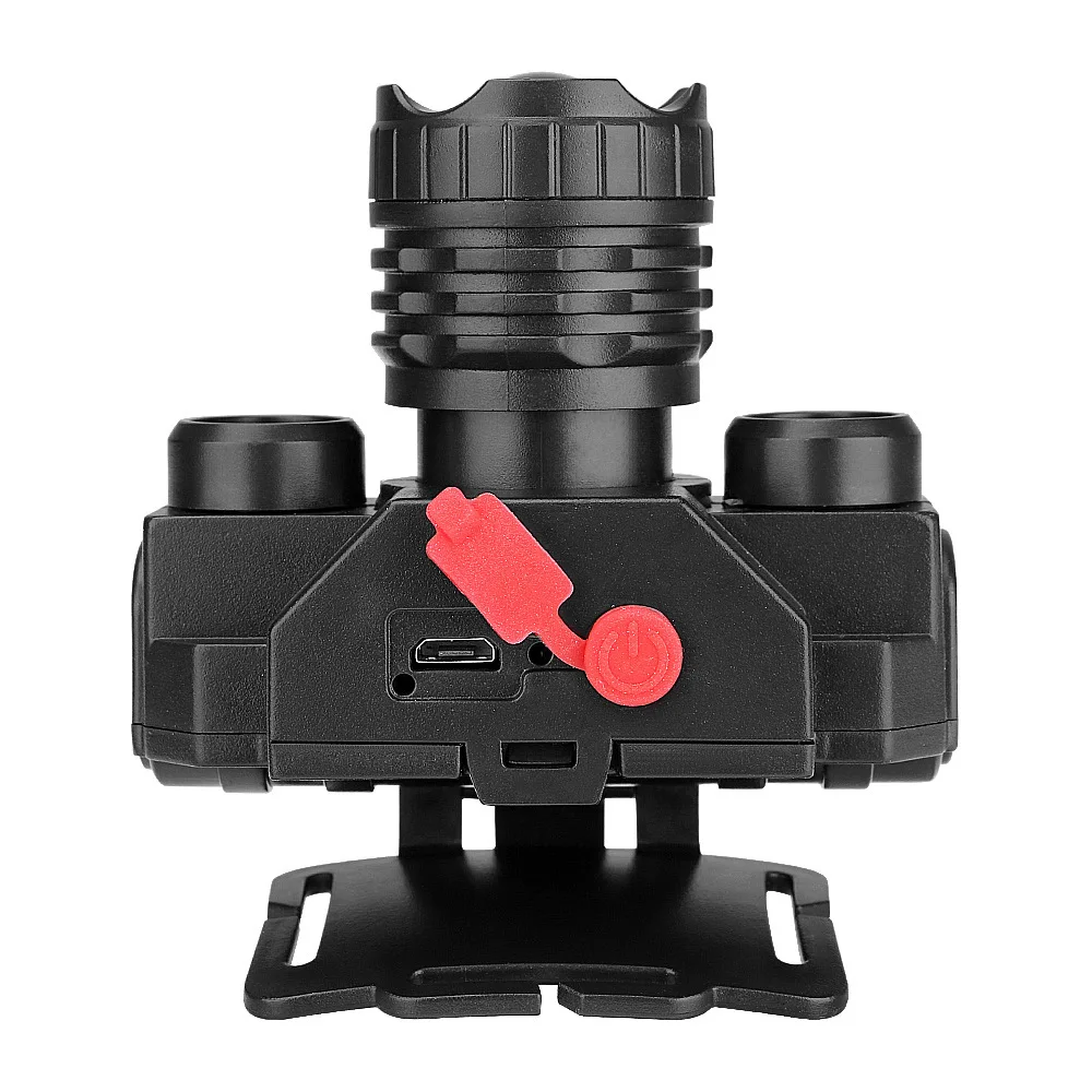 Portable T6 COB Headlamps 4 Modes 18650 Head Flashlight USB Rechargeable Handband Lights Zoomable Mini Fishing Headlights | Лампы и