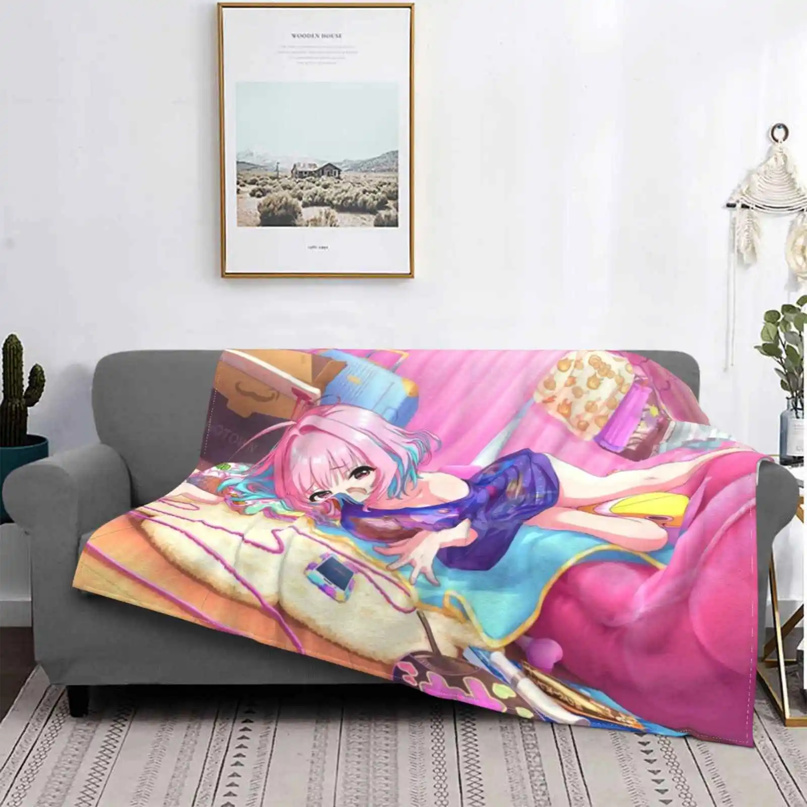 

Риаму юмеми хочет быть спасательным Idolmaster Idolm @ Ster-Manta de aire acondicionado de Stage Starlight para nijas, manta suave