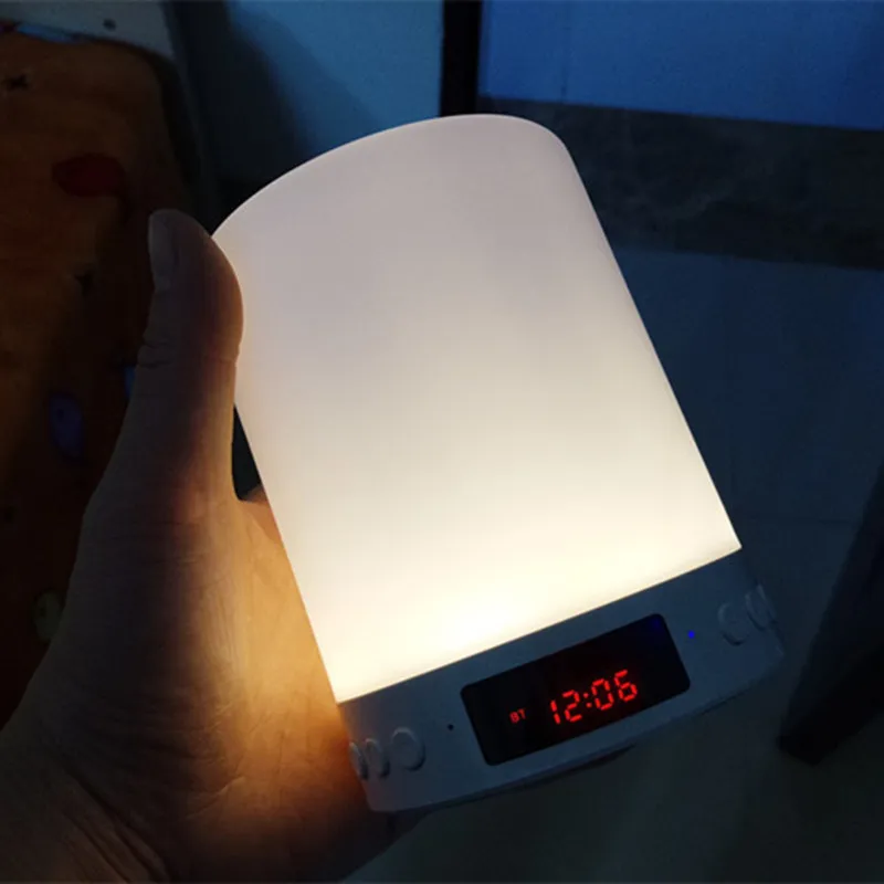 Беспроводной цилиндрический цветной Ночной светильник Bluetooth динамик будильник домашний декор беспроводной Bluetooth динамик