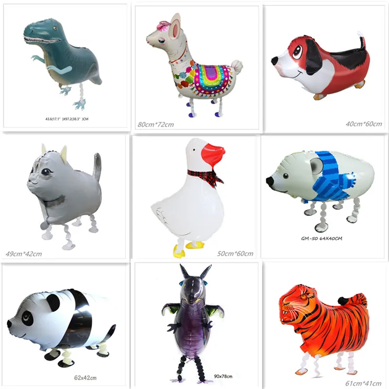 

New Cartoon Aluminum Film Balloon Walking Balloon Helium Balloon Birthday Party Children's Toy Animal Pet Balloon