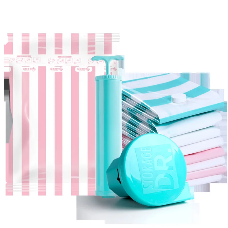 Вакуумная сумка для хранения дома морские полосы печать складные сумки одежда