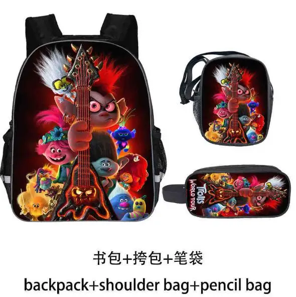 16 дюймовый мультяшный рюкзак с троллями для девочек подростков аниме Диппер ТВ