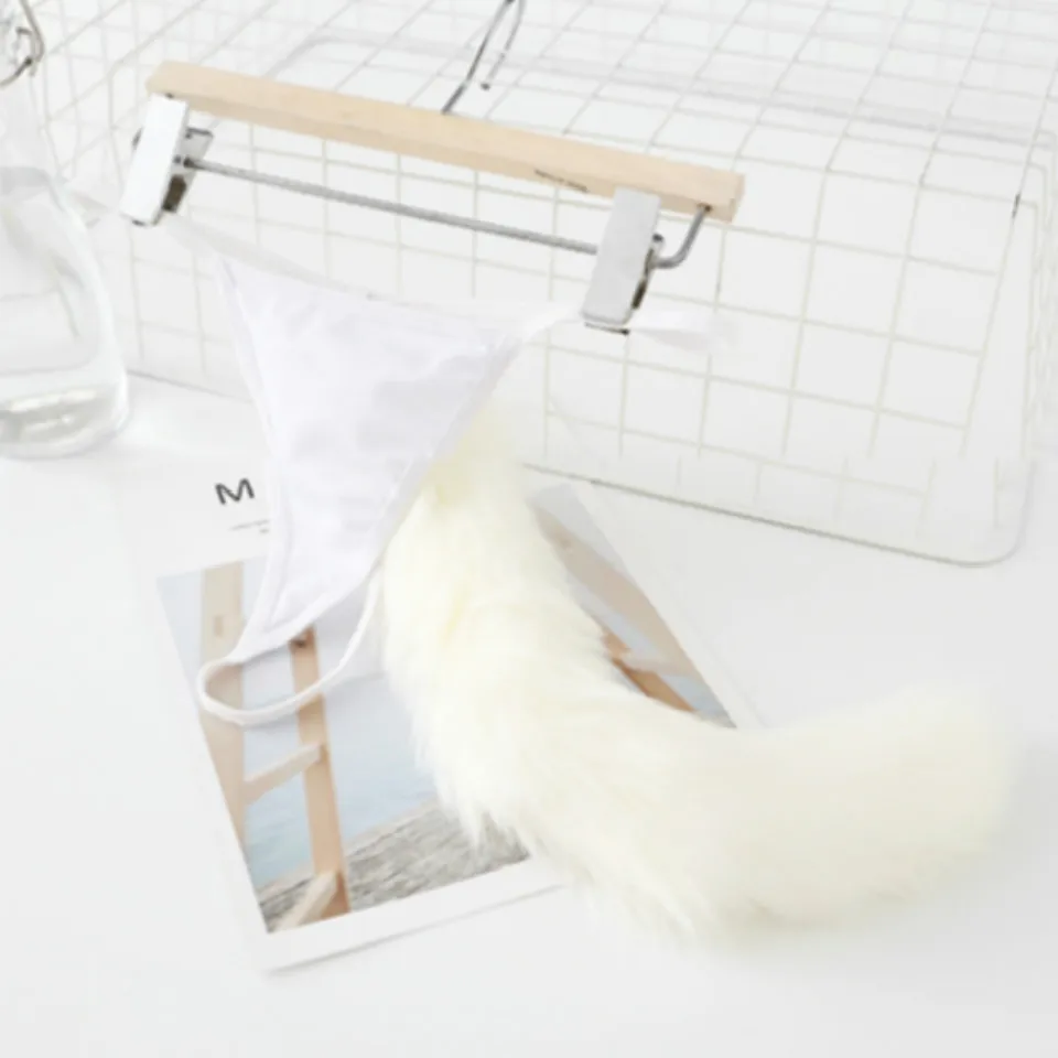 Каваи лисий хвост сексуальные игрушки стринги panies целомудрия Милые для женщин