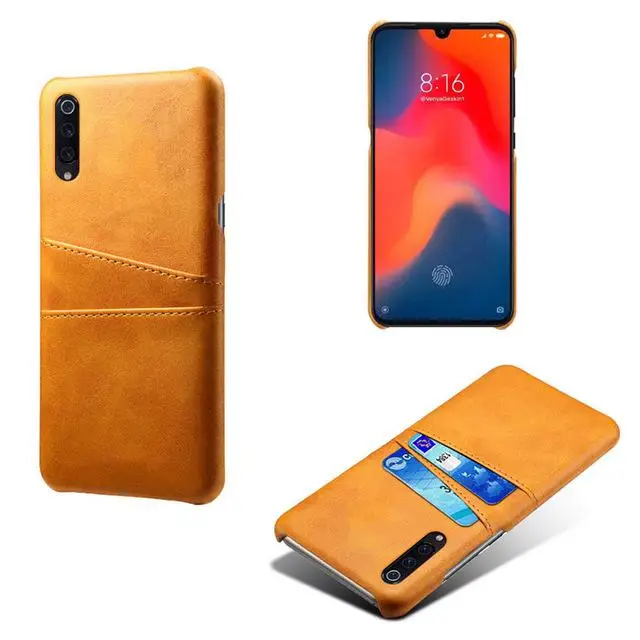 Для Xiaomi mi 9 8 SE 5X 6X A1 A2 Play чехол для кредитных карт Винтаж из искусственной кожи чехол-бумажник чехол для Red mi 7 6 5 5A 4X S2 K20 Note 7 6 iPad Pro - Цвет: Orange