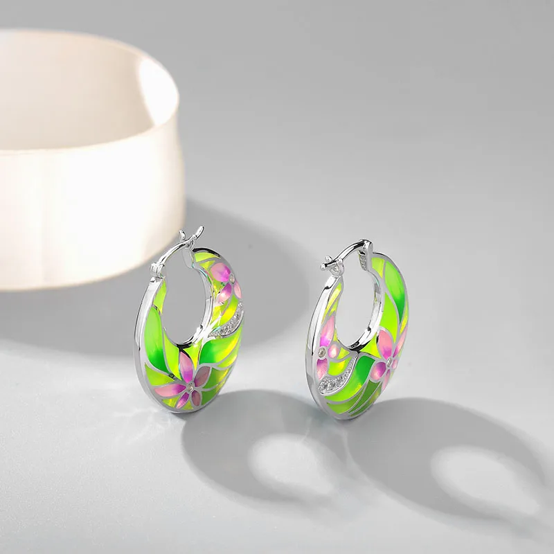 Серьги-подвески из серебра 925 пробы в пасторальном стиле | Украшения и аксессуары