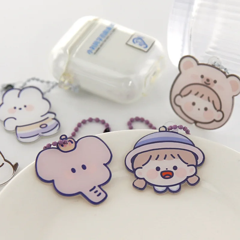 2 шт./упак. мини юбка пачка Cartooon медведи Форма акриловая подвеска висит с