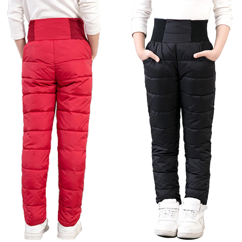 Зимние плотные теплые водонепроницаемые детские брюки для возраста 4 - 12 лет