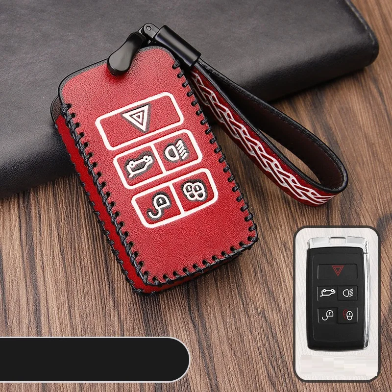 Чехол для автомобильных ключей в стиле ретро из натуральной кожи Land Rover Range Evoque