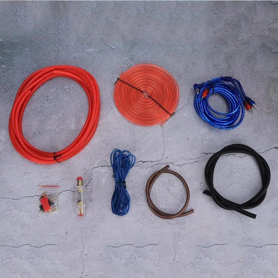 1 Set 6GA Car Audio Amplifier Power Line Subwoofer Cable Wire Cord Kit System Modified Accessories with Fuse | Автомобили и