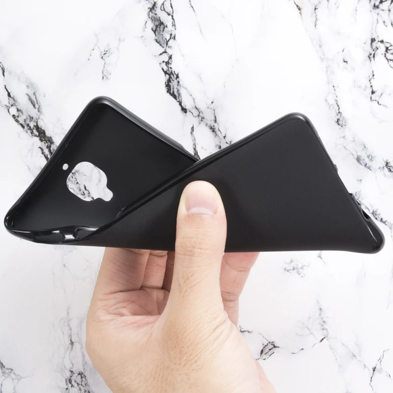 Black Soft Silicone Чехол для телефона из искусственной кожи с текстурой под дерево для Oneplus 3, флип-чехол-книжка для Oneplus 3t, деловой чехол-кошелек, Мягкая силиконовая задняя крышка - Цвет: Black Soft Silicone