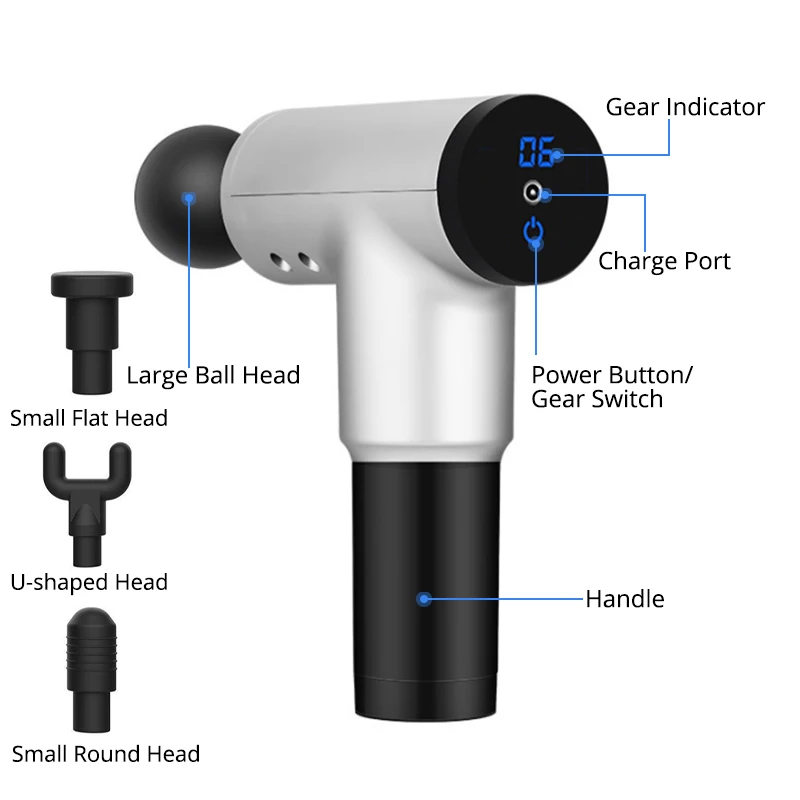 Электрический массажер для мышц терапия Fascia массажный пистолет глубокая
