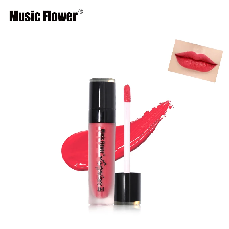 Music Flower брендовый Макияж 12 цветов матовый набор блесков для губ антипригарная