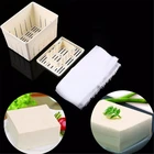 Сделай Сам, пластиковая пресс-форма для тофу, стандартная форма для изготовления соевых Кудрей, форма для тофу с сырной тканью, набор кухонных инструментов для готовки