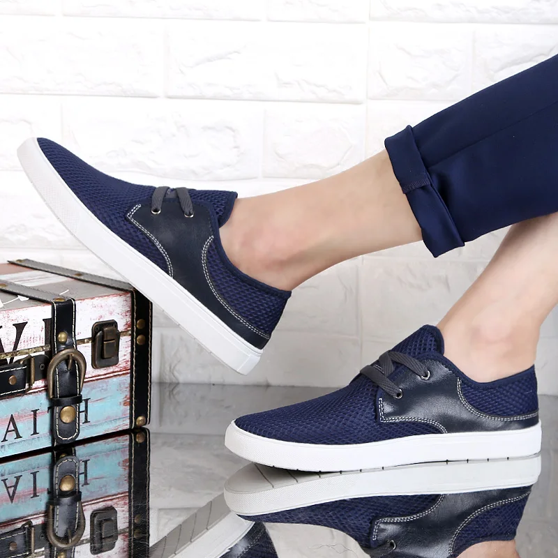 

Кроссовки мужские дышащие, светильник лоферы, Повседневная Уличная обувь, большие размеры 47, лето 1297