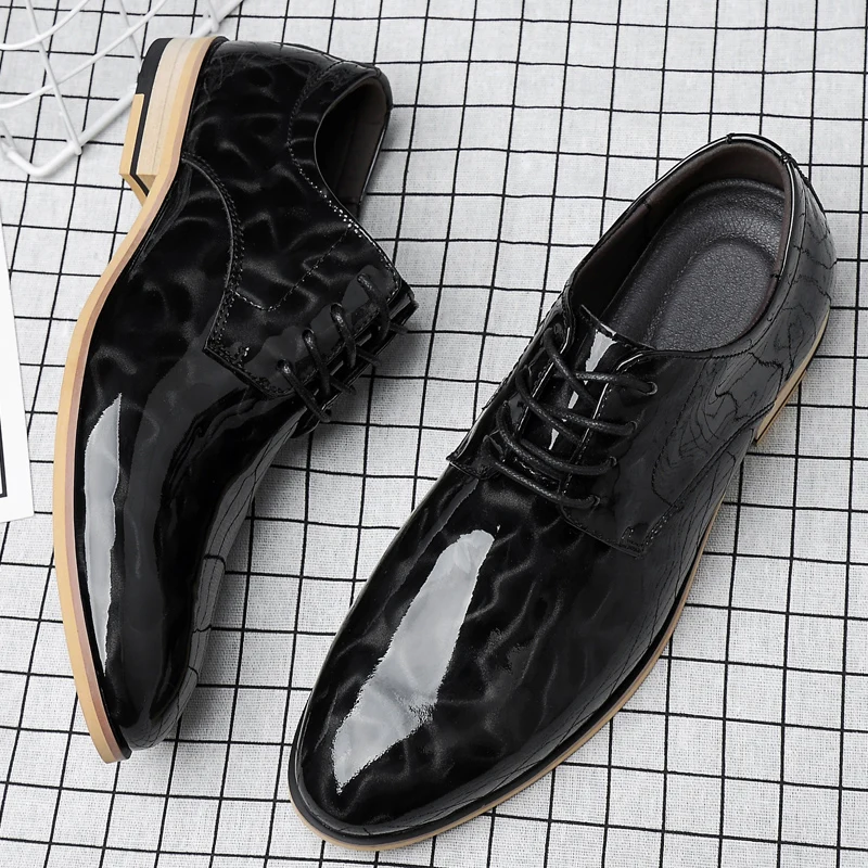 Мужские туфли-оксфорды из натуральной кожи на шнуровке размеры до 48 | Обувь