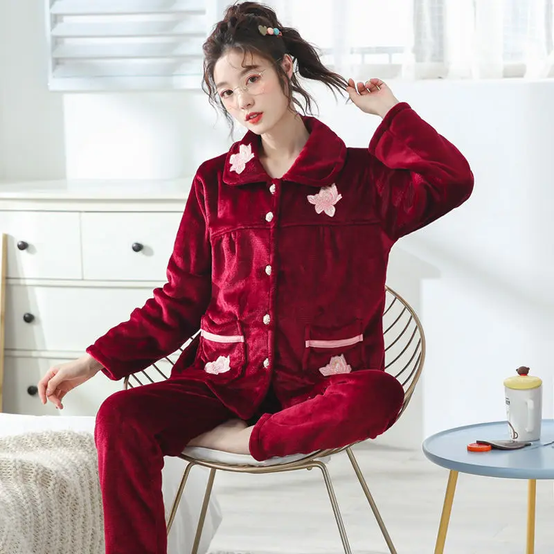

6XL Flannel Pajamas Women Coral Fleece Sweater Suit Hood Christmas Pajamas for Families LoungeWear Adult Kawaii Velvet pjs120Kg