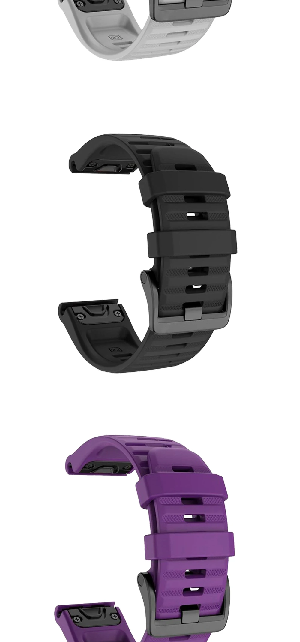 Ремешок для часов 26 22 20 мм ремешок для Garmin Fenix 5X6X6 6S Pro 5 5S Plus 3 3HR часы быстросъемный силиконовый ремешок Easyfit