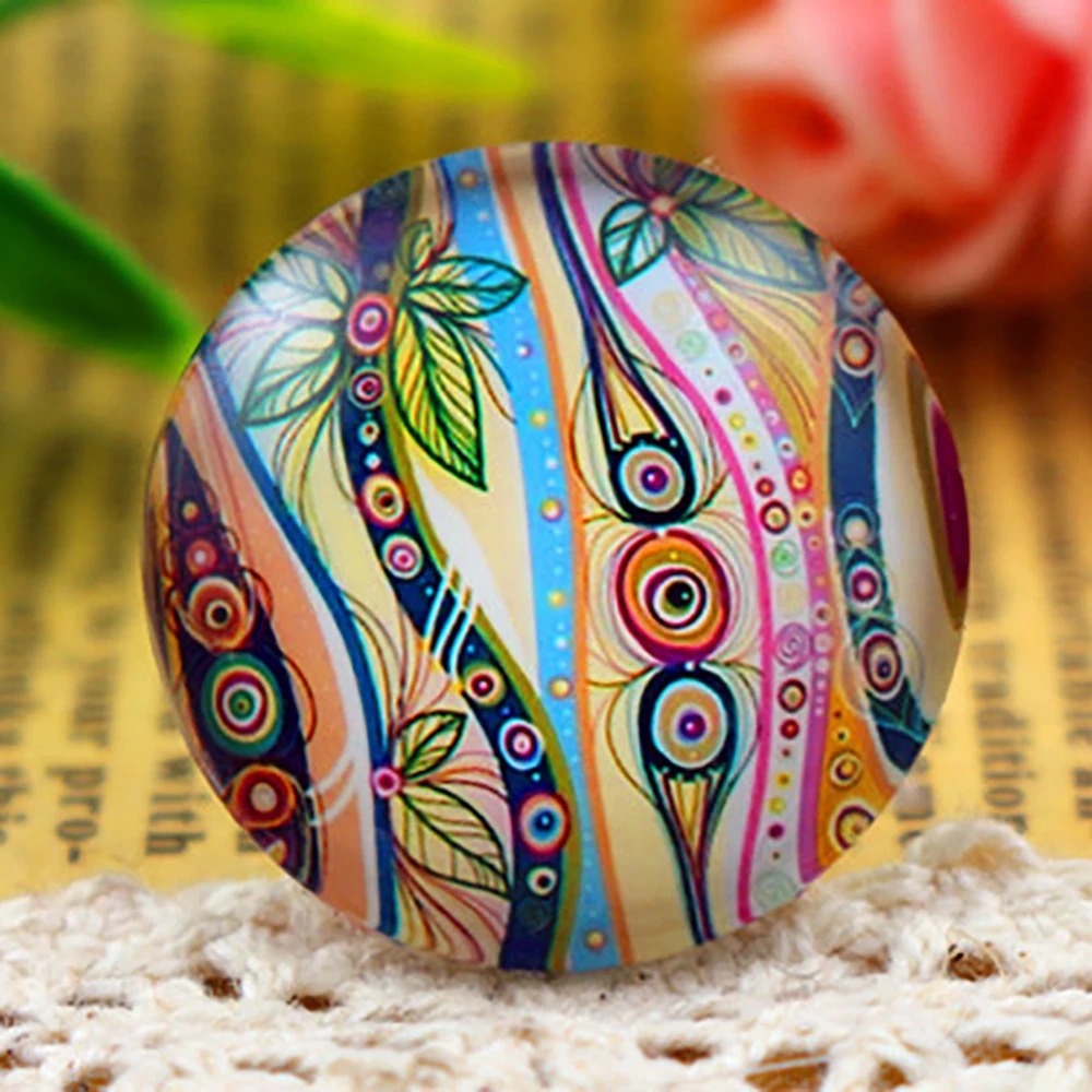 Новая мода 5 шт./лот 25 мм ручной работы фото стекло кабошоны|photo glass cabochons|glass