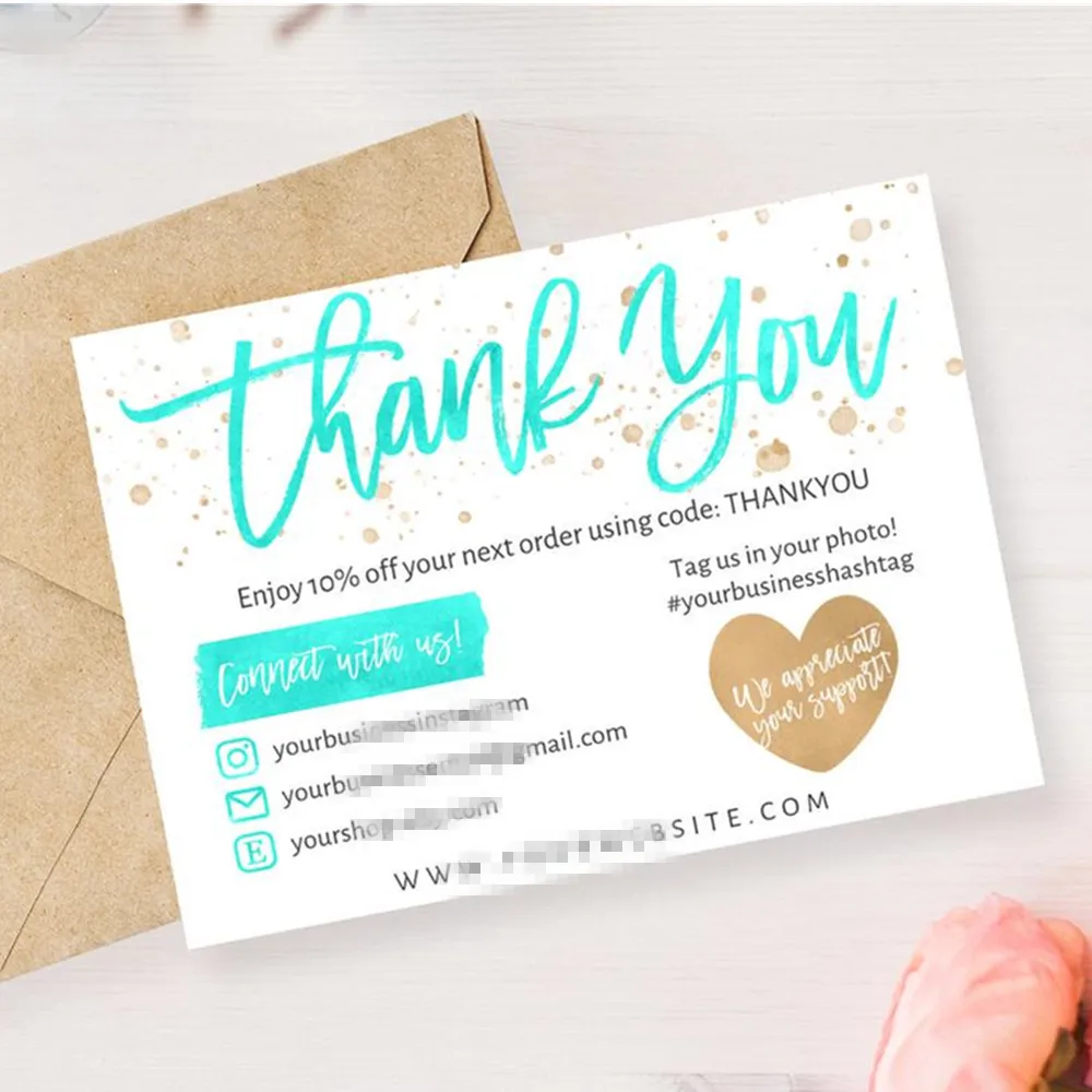 Открытка для малого бизнеса с возможностью печати на заказ-Добавьте логотип и