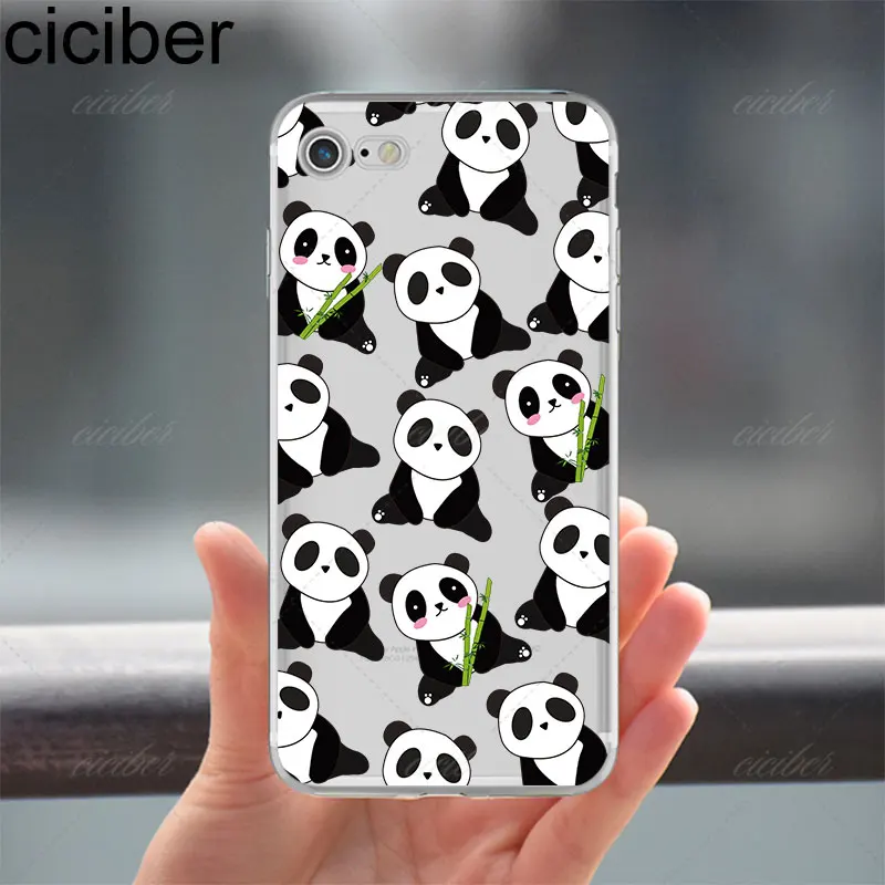 Ciciber/Мягкие силиконовые чехлы для IPhone 6 6S 7 8 Plus 5S SE X Flamingo Panda Fundas Cat|designer phone case|phone