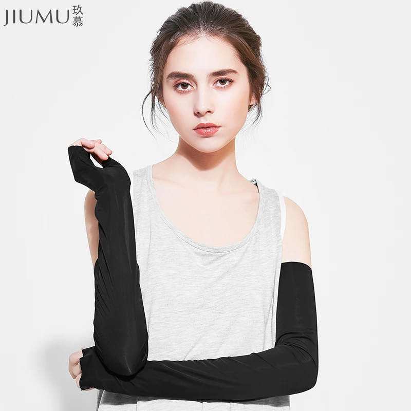 JIUMU 2 шт./компл. рукава руки женщины Защита от солнца УФ велосипед налокотники для