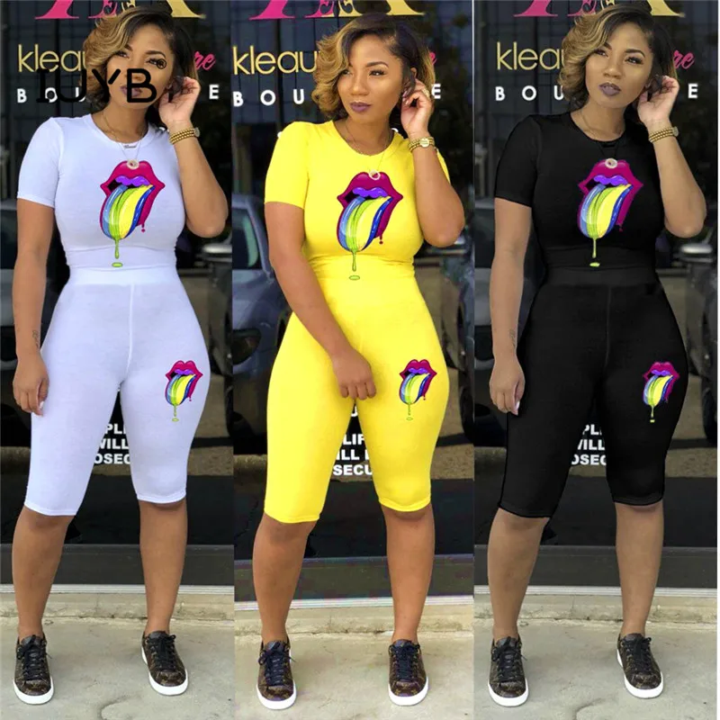 IUYB LM8058 новый летний модный сексуальный женский комплект из 2 предметов с рисунком