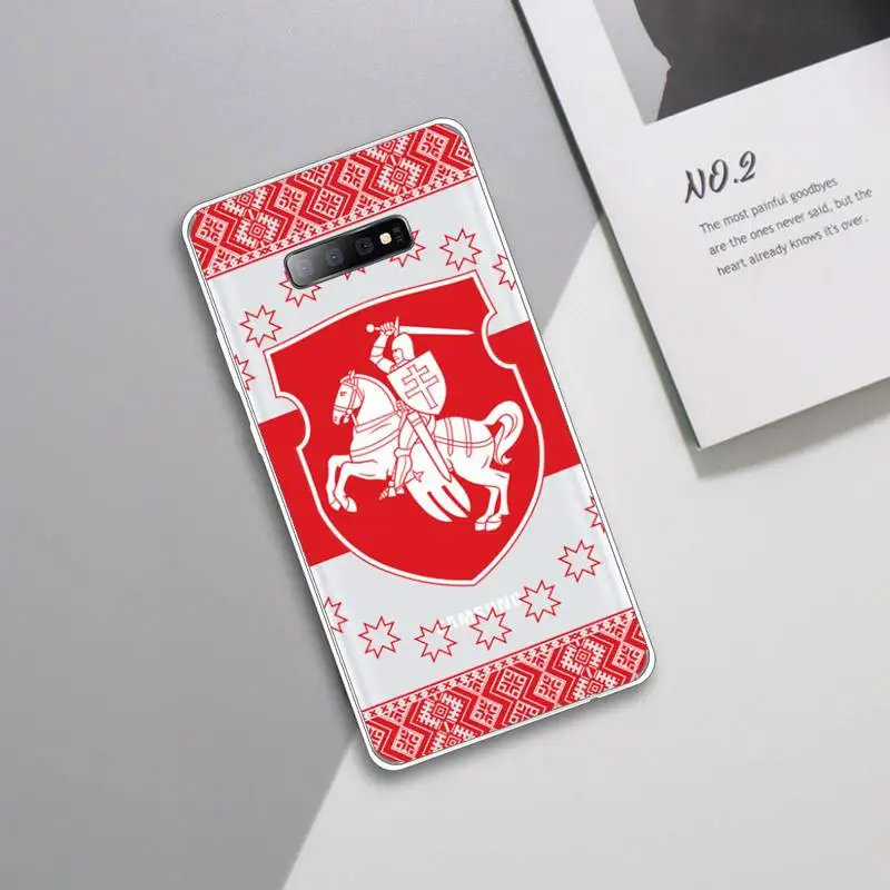 

Republic of Belarus National flag Phone Case Transparent For Samsung Galaxy A 71 21s S note 8 9 10 plus 20 ultra