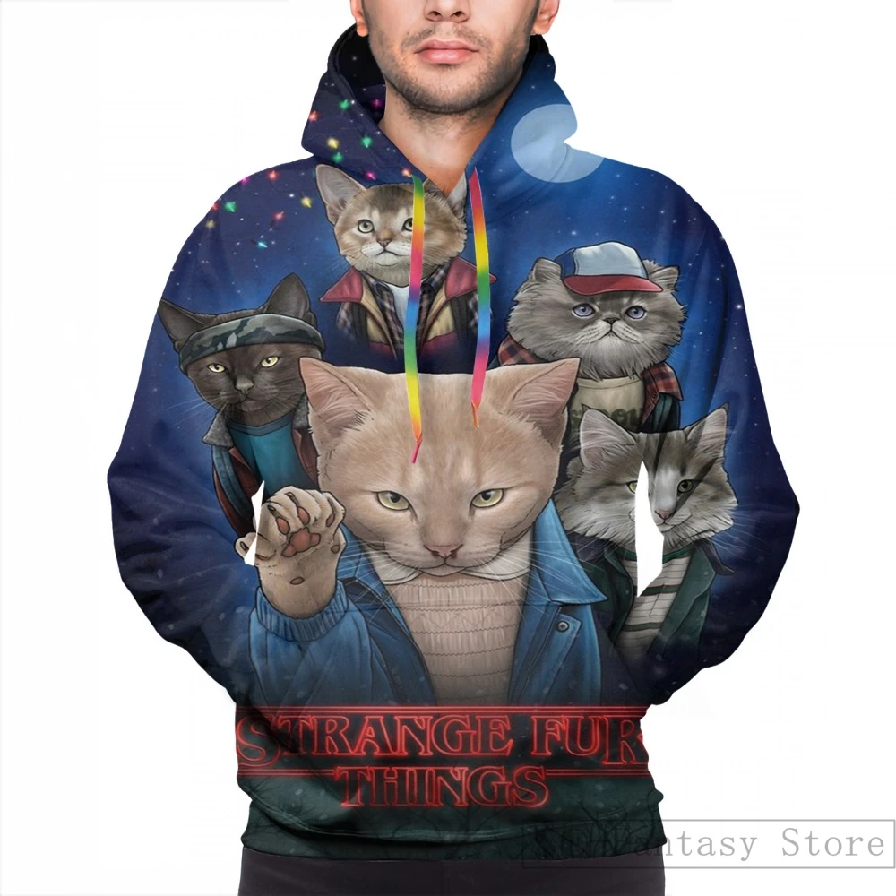 Женская Повседневная Толстовка с принтом странного меха | Мужская одежда