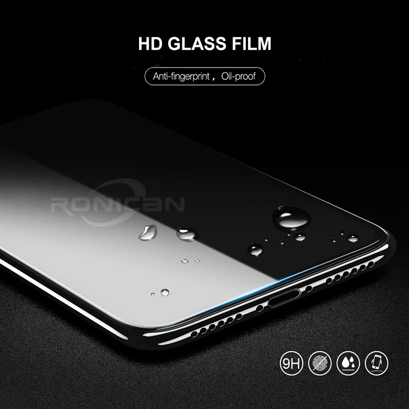 10 шт. закаленное стекло с полным покрытием для iPhone 11 pro XR X XS MAX Защита экрана 7 8 6 6S
