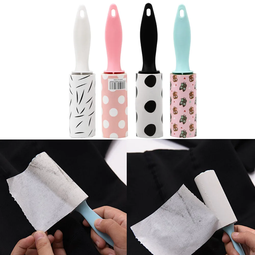 

Clothes sticky hair Mini Cleaning Sweater Tear-out Sticky Paper Roller Clothes Coat Sticky Lint Roller Portable Cleaning Device