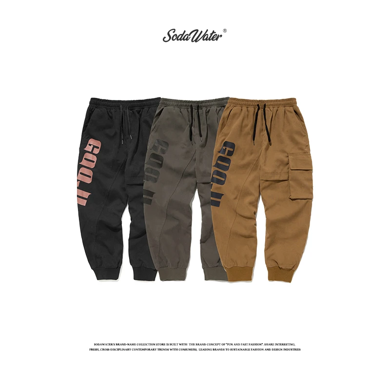 SODAWATER Новое поступление Мужские штаны для бега с буквенным принтом в стиле