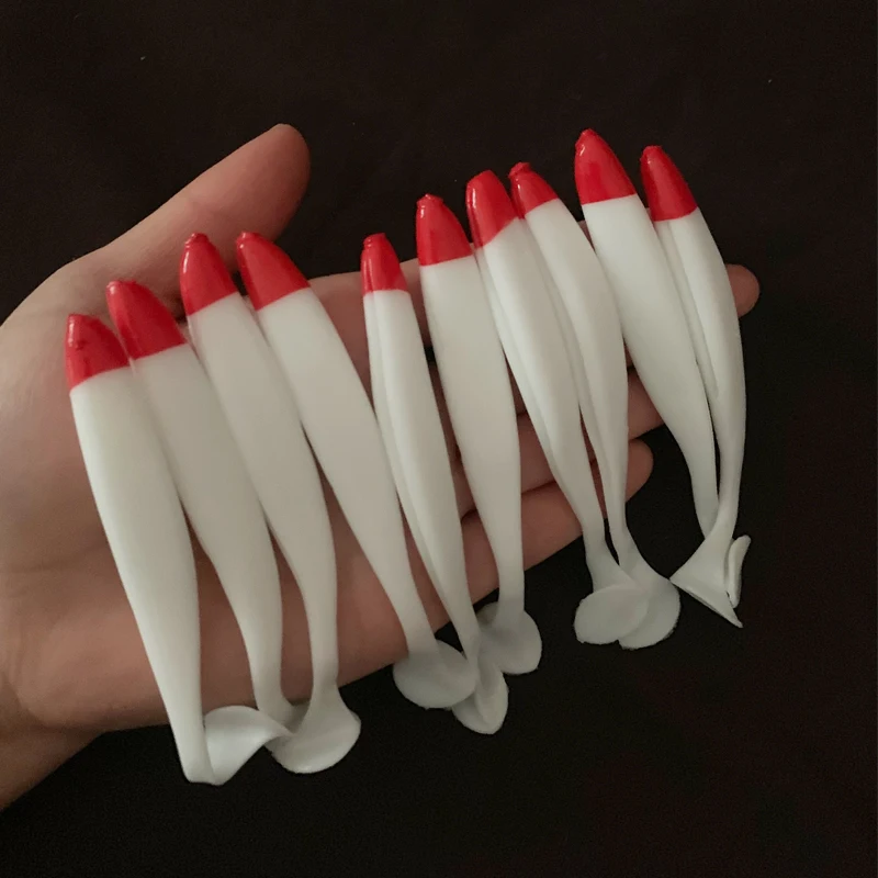 

5pcs/Lot Tail Soft Fish Jig Wobblers Fishing Lures 7cm 9cm Silicone Artificial Bait With Hidden Groove Bass Tackle